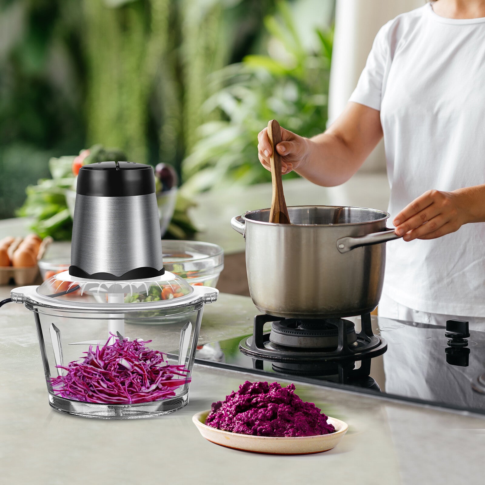 Electric Food Chopper 2L – Effortless Meal Prep with Power, Precision & Speed