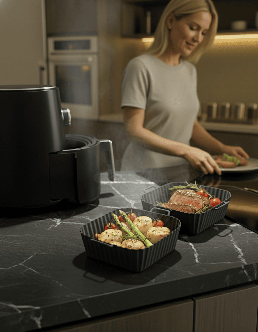 Premium Air Fryer Silicone Liners – Elevate Your Cooking with Effortless Style & Reusable Precision