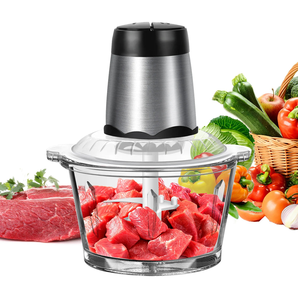 Electric Food Chopper 2L – Effortless Meal Prep with Power, Precision & Speed