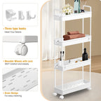 DayPlus 4-Tier Rolling Storage Trolley – Effortless Home Organisation with Space-Saving Mobility