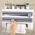 Wall-Mounted Cling Film Dispenser – Effortless Kitchen Organisation with Style & Precision
