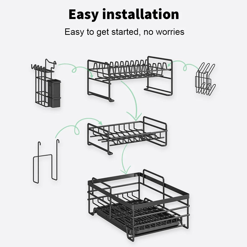 3-Tier Dish Drying Rack – Elevate Your Kitchen with Premium Design & Maximum Functionality