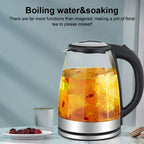 Rapid-Boil Glass Kettle – Sleek 2L 1800W Design with Blue LED & Stainless Steel Finish