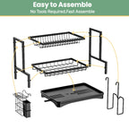 2-Tier Dish Drainer Rack – Elevate Your Kitchen with Smart Design & Seamless Drying Efficiency