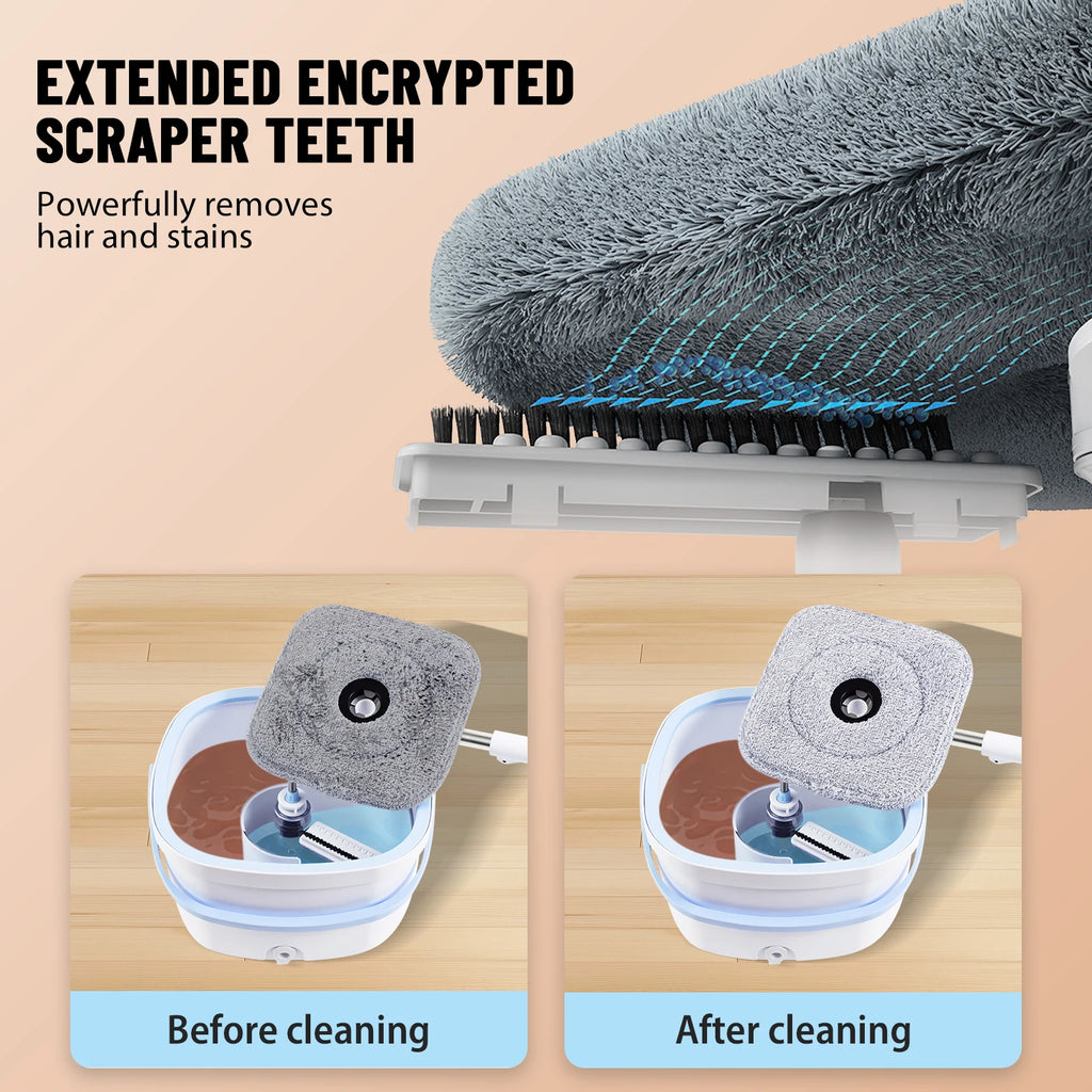 VickHome 360° Turbo Spin Mop – Effortless Floor Cleaning with Precision, Power & Style