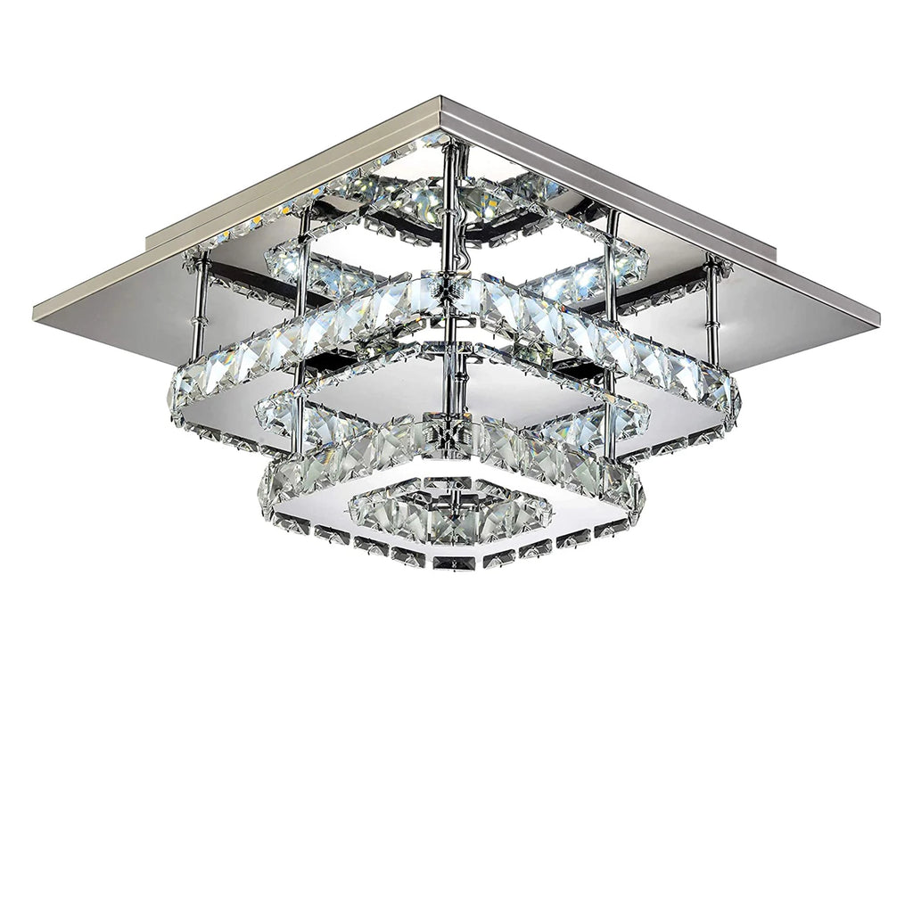 Crystal Elegance LED Ceiling Light – Illuminate Your Home with Luxury & Modern Style