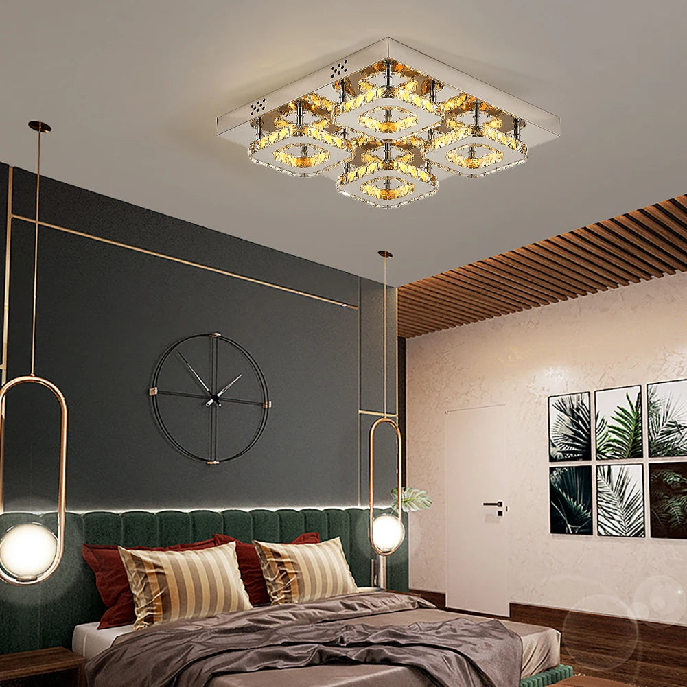 Ceiling Light Crystal Chandelier 48W LED