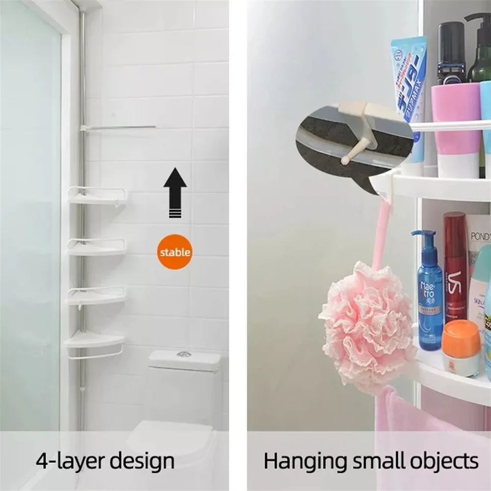 4-Tier Telescopic Shower Caddy – Maximise Space & Keep Your Bathroom Organised with Style