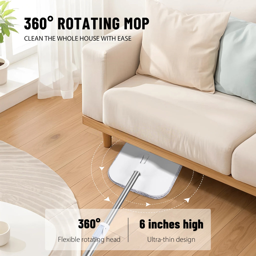 VickHome 360° Turbo Spin Mop – Effortless Floor Cleaning with Precision, Power & Style
