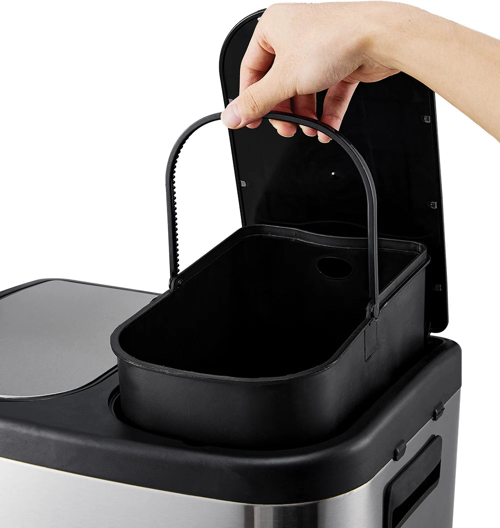 Dual-Compartment Recycling Bin – Organise Your Kitchen with Elegance & Efficiency
