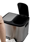 Dual-Compartment Recycling Bin – Organise Your Kitchen with Elegance & Efficiency