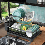 2-Tier Dish Drying Rack – Maximise Your Kitchen Space with Style & Practicality