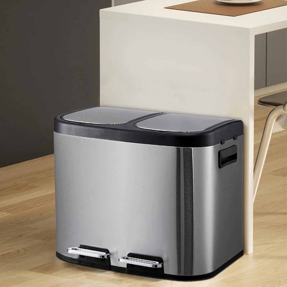 Dual-Compartment Recycling Bin – Organise Your Kitchen with Elegance & Efficiency