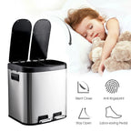 Dual-Compartment Recycling Bin – Organise Your Kitchen with Elegance & Efficiency