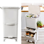 Voltsify Double-Compartment Waste Bin – Streamline Your Kitchen with Smart, Space-Saving Design