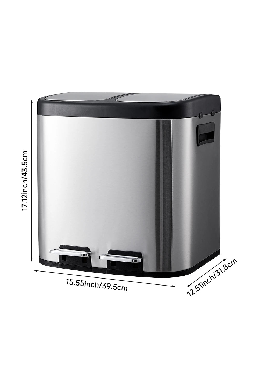 Dual-Compartment Recycling Bin – Organise Your Kitchen with Elegance & Efficiency