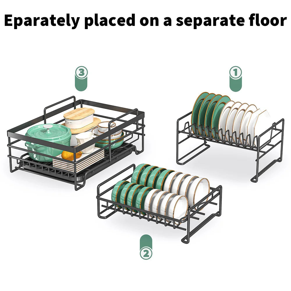 3-Tier Dish Drying Rack – Elevate Your Kitchen with Premium Design & Maximum Functionality