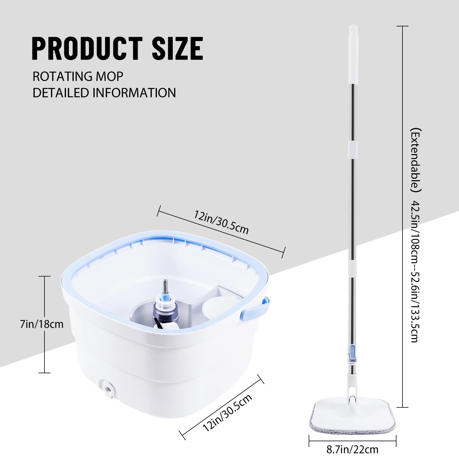 VickHome 360° Turbo Spin Mop – Effortless Floor Cleaning with Precision, Power & Style