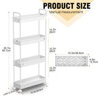 DayPlus 4-Tier Rolling Storage Trolley – Effortless Home Organisation with Space-Saving Mobility