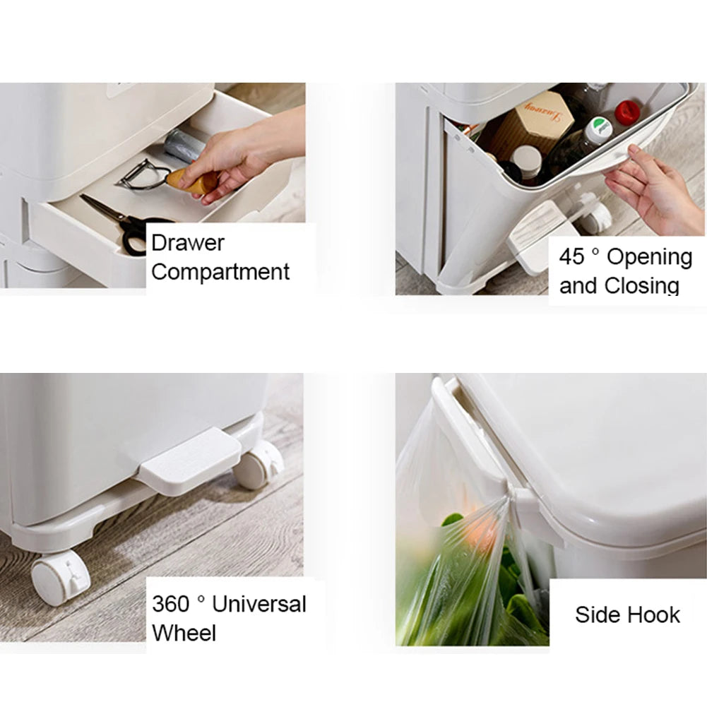 Voltsify Double-Compartment Waste Bin – Streamline Your Kitchen with Smart, Space-Saving Design