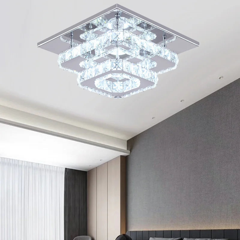 Crystal Elegance LED Ceiling Light – Illuminate Your Home with Luxury & Modern Style