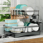 2-Tier Dish Drying Rack – Maximise Your Kitchen Space with Style & Practicality