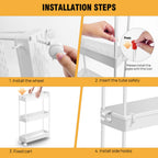 DayPlus 4-Tier Rolling Storage Trolley – Effortless Home Organisation with Space-Saving Mobility